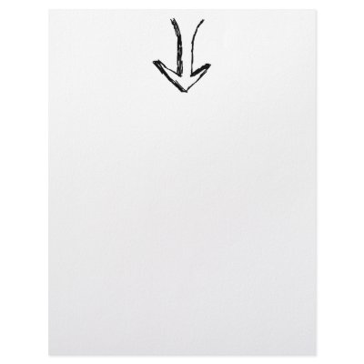 Arrow Pointing Down. Black and White. Custom Letterhead by Graphics_By_Metarla