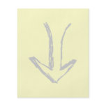 Arrow Pointing Down Gray and Cream. flyers