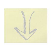 Arrow Pointing Down Gray and Cream. Custom Flyer