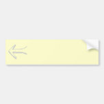 Arrow Pointing Left. Gray and Cream. Bumper Stickers