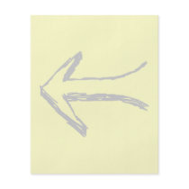 Arrow Pointing Left. Gray and Cream. Custom Flyer