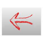Arrow Pointing Left. On Gray. Business Cards