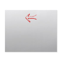 Arrow Pointing Left. On Gray. Personalized Flyer