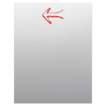 Arrow Pointing Left. On Gray. Custom Letterhead