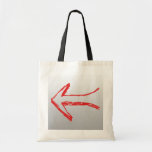 Arrow Pointing Left. On Gray. Tote Bags