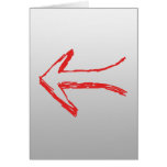 Arrow Pointing Left. Red and Gray. cards