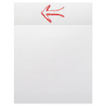Arrow Pointing Left. Red and Gray. letterhead