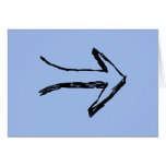 Arrow Pointing Right, Black and Blue. Cards
