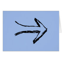 Arrow Pointing Right, Black and Blue. Cards