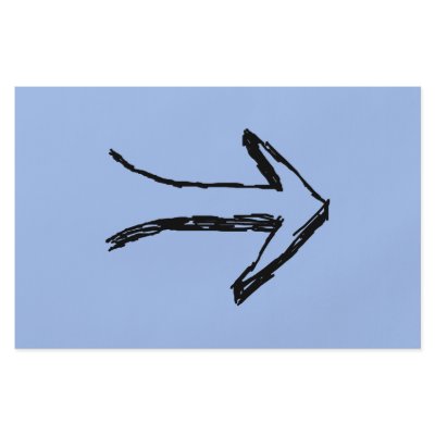 Arrow Pointing Right, Black and Blue. Full Color Flyer by Graphics_By_Metarla