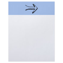 Arrow Pointing Right, Black and Blue. Letterhead Template
