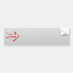 Arrow Pointing Right. On Gray. Bumper Sticker