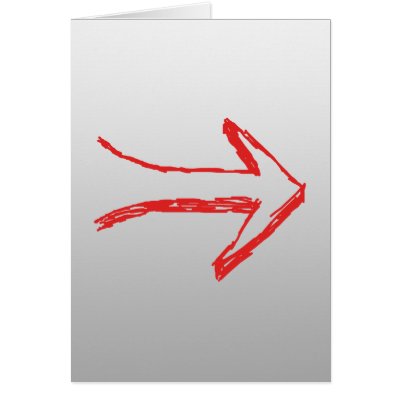 Arrow Pointing Right. On Gray. Greeting Cards by Graphics_By_Metarla