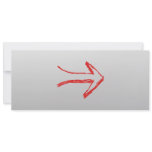 Arrow Pointing Right. On Gray. Custom Announcements