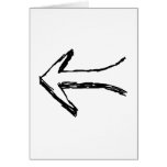 Arrow Pointing to the Left. Black. Card