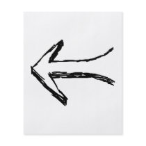 Arrow Pointing to the Left. Black. Personalized Flyer