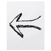 Arrow Pointing to the Left. Black. Custom Flyer