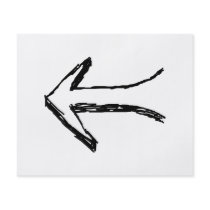Arrow Pointing to the Left. Black. Custom Flyer
