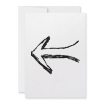 Arrow Pointing to the Left. Black. Custom Invitations