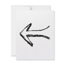 Arrow Pointing to the Left. Black. Invitation