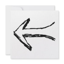 Arrow Pointing to the Left. Black. Custom Announcements