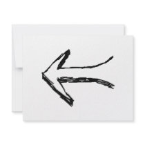 Arrow Pointing to the Left. Black. Custom Announcements