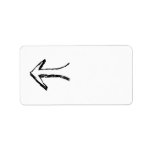 Arrow Pointing to the Left. Black. Address Label