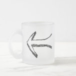 Arrow Pointing to the Left. Black. Mug