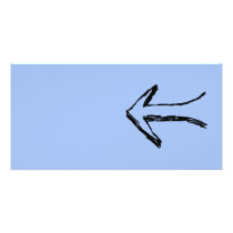 Arrow Pointing to the Left. Black. Photo Card