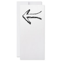Arrow Pointing to the Left. Black. Rack Card Design