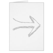 Arrow Pointing to the Right, Gray. Card
