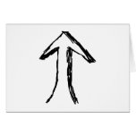 Arrow Pointing Up. Black and White. cards