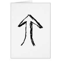 Arrow Pointing Up. Black and White. Cards