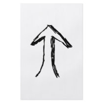 Arrow Pointing Up. Black and White. Flyer