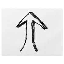 Arrow Pointing Up. Black and White. Custom Flyer