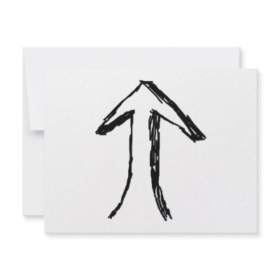 Arrow Pointing Up. Black and White. Custom Invite by Graphics_By_Metarla