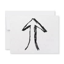 Arrow Pointing Up. Black and White. Custom Invite