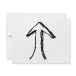 Arrow Pointing Up. Black and White. Custom Invite
