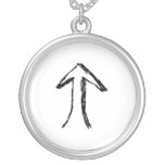 Arrow Pointing Up. Black and White. Pendant