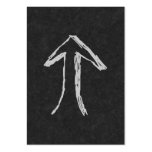 Arrow Pointing Up. Gray on Dark Background. Business Card Template