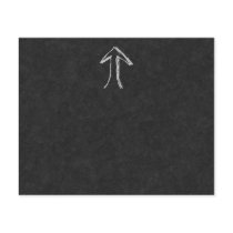 Arrow Pointing Up. Gray on Dark Background. Full Color Flyer