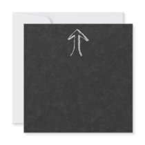 Arrow Pointing Up. Gray on Dark Background. Announcement