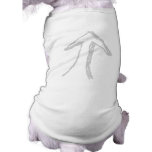 Arrow Pointing Up. Gray on White. Pet Tshirt