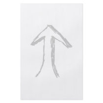 Arrow Pointing Up. Gray on White. Flyer Design
