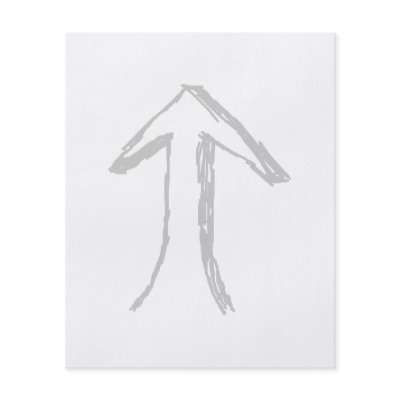 Arrow Pointing Up. Gray on White. Flyer Design by Graphics_By_Metarla