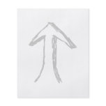 Arrow Pointing Up. Gray on White. flyers