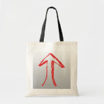 Arrow Pointing Up. On Gray. Bags