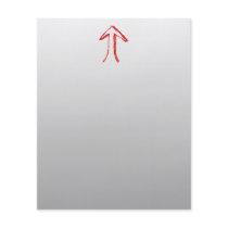 Arrow Pointing Up. On Gray. Personalized Flyer