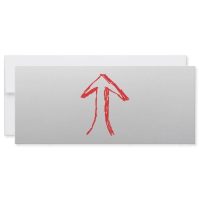 Arrow Pointing Up. On Gray. Personalized Announcements by Graphics_By_Metarla