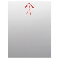 Arrow Pointing Up. On Gray. Letterhead Design